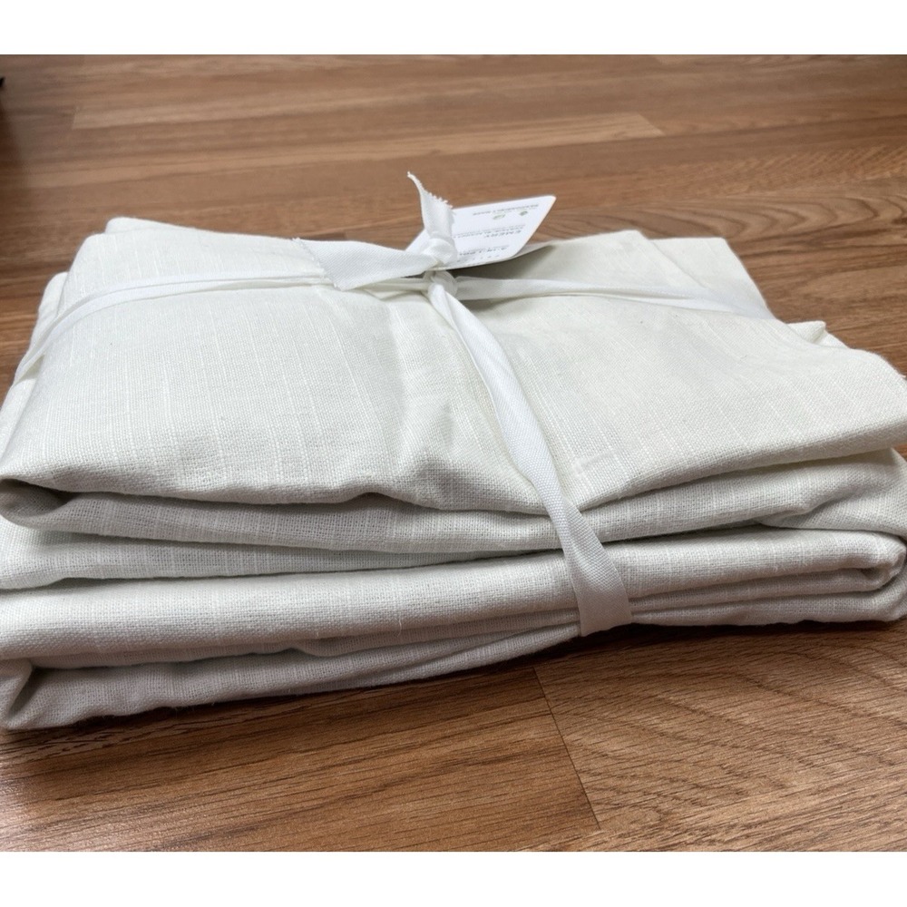 Pottery Barn Emery Linen Blackout Curtain Panel in Ivory 30" x 90" NEW - Picture 4 of 6